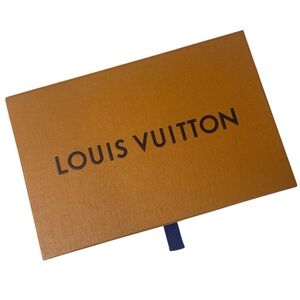 Louis Vuitton Drawer Gift Storage Empty Box Orange Navy 8 1/4 x 5 3/8 x 1 1/2